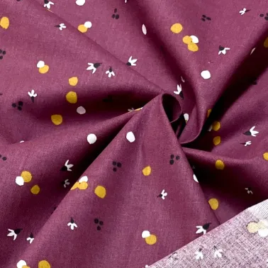 Tissu coton imprimé Nozbi violet