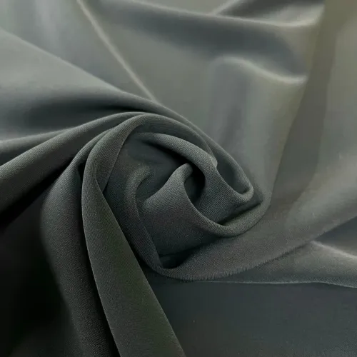 Tissu polyester stretch vert uni